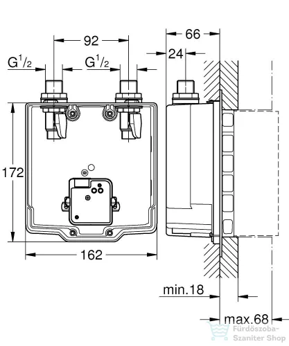 Grohe EUROSMART COSMOPOLITAN E beépítődoboz 36339001