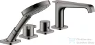 Hansgrohe AXOR Citterio E 4 üléses termosztátos kádtöltő csaptelep zuhanyszettel,polírozott fekete króm 36410330