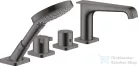 Hansgrohe AXOR Citterio E 4 üléses termosztátos kádtöltő csaptelep zuhanyszettel,szálcsiszolt fekete króm 36410340
