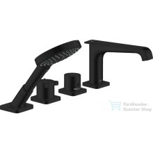   Hansgrohe AXOR Citterio E 4 üléses termosztátos kádtöltő csaptelep zuhanyszettel,matt fekete 36410670