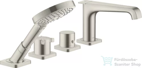 Hansgrohe AXOR Citterio E 4 üléses termosztátos kádtöltő csaptelep zuhanyszettel,rozsdamentes acél hatású 36410800