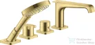 Hansgrohe AXOR Citterio E 4 üléses termosztátos kádtöltő csaptelep zuhanyszettel,szálcsiszolt sárgaréz hatású 36410950