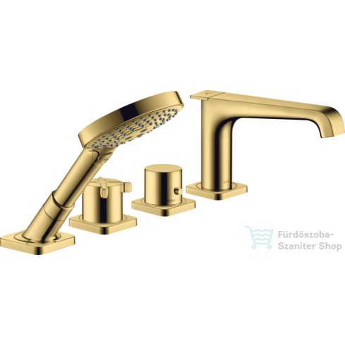 Hansgrohe AXOR Citterio E 4 üléses termosztátos kádtöltő csaptelep zuhanyszettel,polírozott arany hatású 36410990