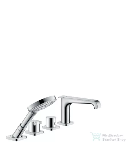 Hansgrohe AXOR CITTERIO 4 üléses peremre szerelhető termosztátos kádtöltő csaptelep, króm 36411000