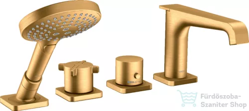Hansgrohe AXOR CITTERIO 4 üléses peremre szerelhető termosztátos kádtöltő csaptelep,szálcsiszolt arany hatású 36411250