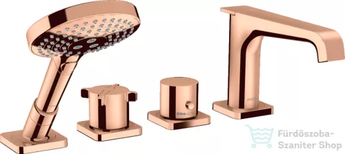 Hansgrohe AXOR CITTERIO 4 üléses peremre szerelhető termosztátos kádtöltő csaptelep,polírozott vörös arany hatású 36411300