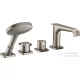 Hansgrohe AXOR CITTERIO 4 üléses peremre szerelhető termosztátos kádtöltő csaptelep, rozsdamentes acél 36411800