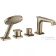 Hansgrohe AXOR CITTERIO 4 üléses peremre szerelhető termosztátos kádtöltő csaptelep,szálcsiszolt nikkel 36411820