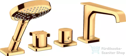 Hansgrohe AXOR CITTERIO 4 üléses peremre szerelhető termosztátos kádtöltő csaptelep,polírozott arany hatású 36411990
