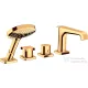 Hansgrohe AXOR CITTERIO 4 üléses peremre szerelhető termosztátos kádtöltő csaptelep,polírozott arany hatású 36411990