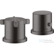   Hansgrohe AXOR CITTERIO E termosztátos kád csaptelep kifolyó nélkül,szálcsiszolt fekete króm 36412340