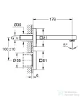 Grohe EUROCUBE E falsík alatti elektromos mosdó csaptelep keverőszelep nélkül,230V,Króm 36442000