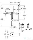 Grohe BAU COSMOPOLITAN E elektromos mosdó csaptelep,6V,Króm 36451000