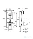 Grohe SOLIDO wc tartály szett függesztett wc-hez,Even króm nyomólappal,36528000