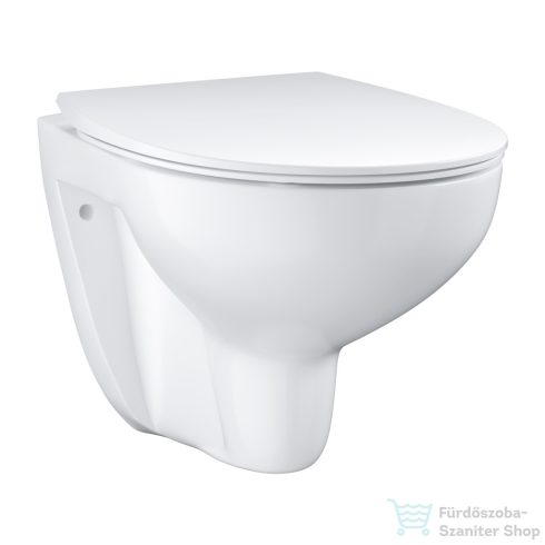 Grohe SOLIDO falra szerelhető WC szett, Bau Ceramic wc és soft close ülőkével, Grohe Arena króm nyomólappal 36531000