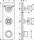 Hansgrohe AXOR Citterio E falsík alatti termosztátos kád/zuhany csaptelep,szálcsiszolt arany hatású 36703250