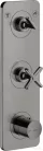 Hansgrohe AXOR Citterio E falsík alatti termosztátos kád/zuhany csaptelep,polírozott fekete króm 36703330
