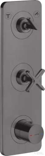 Hansgrohe AXOR Citterio E falsík alatti termosztátos kád/zuhany csaptelep,szálcsiszolt fekete króm 36703340