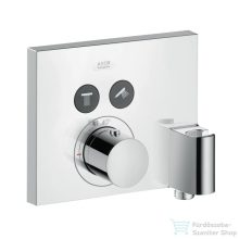   Hansgrohe Axor ShowerSelect Square termosztátos falsík alatti csaptelep 2 fogyasztóhoz, beépített Fixfittel és Porter szettel 36712000