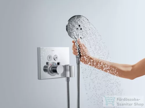 Hansgrohe Axor ShowerSelect Square termosztátos falsík alatti csaptelep 2 fogyasztóhoz, beépített Fixfittel és Porter szettel 36712000