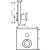 Hansgrohe Axor ShowerSelect Square falsík alatti termosztátos csaptelep 1 fogyasztóhoz,szálcsiszolt bronz 36714140