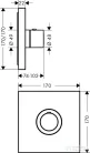 Hansgrohe Axor ShowerSelect Square falsík alatti highflow termosztátos csaptelep 36718000