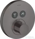 Hansgrohe Axor ShowerSelect Round falsík alatti termosztátos csaptelep 2 fogyasztóhoz,Csiszolt fekete króm 36723340