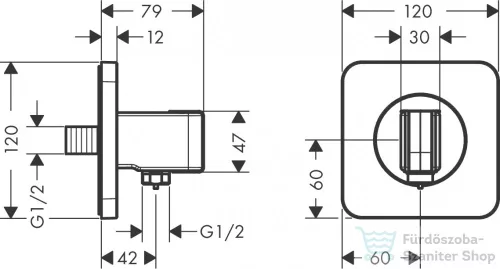 Hansgrohe AXOR Citterio E gégecsőcsatlakozós zuhanytartó,rozsdamentes acél hatású 36724800