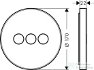Hansgrohe Axor ShowerSelect Round falsík alatti szelep, 3 fogyasztóhoz 36727000