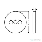 Hansgrohe Axor ShowerSelect Round termosztátos falsík alatti szelep 3 fogyasztóhoz, szálcsiszolt nikkel, polírozott sárgaréz 36727820