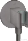 Hansgrohe AXOR SHOWERSOLUTIONS Porter zuhanytartó gégecső csatlakozóval,szálcsiszolt fekete króm 36733340
