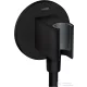 Hansgrohe AXOR SHOWERSOLUTIONS Porter zuhanytartó gégecső csatlakozóval,matt fekete 36733670