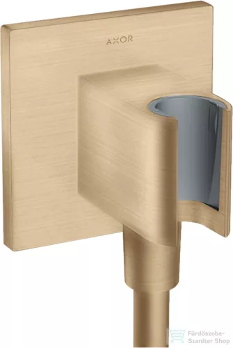Hansgrohe AXOR SHOWERSOLUTIONS Porter Square zuhanytartó gégecső csatlakozóval,szálcsiszolt bronz 36734140