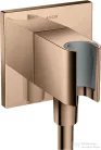Hansgrohe AXOR SHOWERSOLUTIONS Porter Square zuhanytartó gégecső csatlakozóval,polírozott vörös arany hatású 36734300