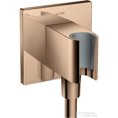 Hansgrohe AXOR SHOWERSOLUTIONS Porter Square zuhanytartó gégecső csatlakozóval,polírozott vörös arany hatású 36734300