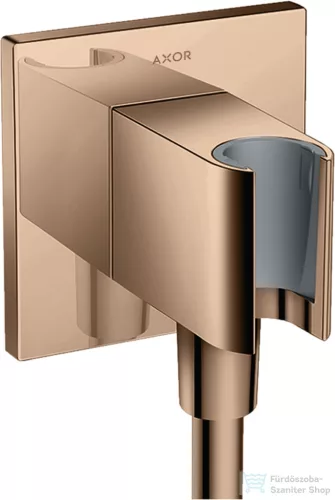 Hansgrohe AXOR SHOWERSOLUTIONS Porter Square zuhanytartó gégecső csatlakozóval,polírozott vörös arany hatású 36734300