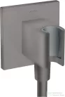 Hansgrohe AXOR SHOWERSOLUTIONS Porter Square zuhanytartó gégecső csatlakozóval,szálcsiszolt fekete króm 36734340