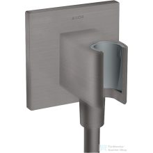   Hansgrohe AXOR SHOWERSOLUTIONS Porter Square zuhanytartó gégecső csatlakozóval,szálcsiszolt fekete króm 36734340