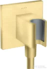 Hansgrohe AXOR SHOWERSOLUTIONS Porter Square zuhanytartó gégecső csatlakozóval,szálcsiszolt sárgaréz hatású 36734950