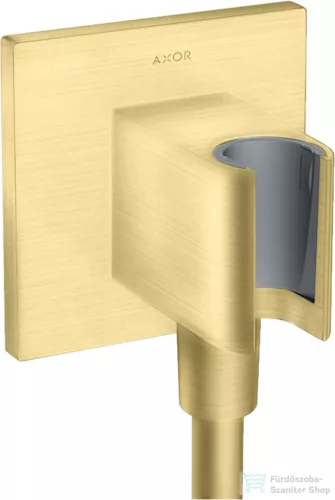 Hansgrohe AXOR SHOWERSOLUTIONS Porter Square zuhanytartó gégecső csatlakozóval,szálcsiszolt sárgaréz hatású 36734950