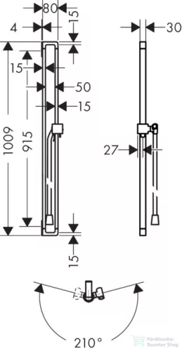 Hansgrohe AXOR Citterio E zuhanyrúd 0 90 m 36736000
