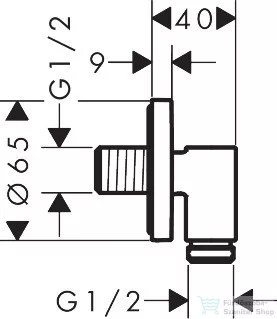 Hansgrohe AXOR FINE round gégecső csatlakozó, matt fehér 36737700
