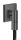 Hansgrohe AXOR FINE square gégecső csatlakozó, polírozott fekete króm 36738330