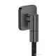 Hansgrohe AXOR FINE softsquare gégecső csatlakozó, polírozott fekete króm 36739330