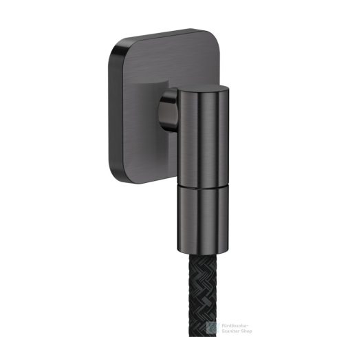 Hansgrohe AXOR FINE softsquare gégecső csatlakozó, szálcsiszolt fekete króm 36739340