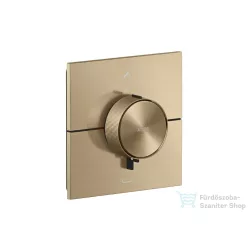  Hansgrohe AXOR SHOWERSELECT ID Square falsík alatti termosztátos kád/zuhany csaptelep biztonsági kombinációval, szálcsiszolt bronz 36753140