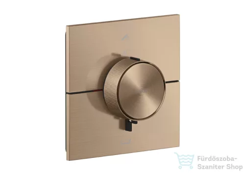 Hansgrohe AXOR SHOWERSELECT ID Square falsík alatti termosztátos kád/zuhany csaptelep biztonsági kombinációval, szálcsiszolt vörös arany hatású 36753310
