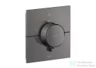Hansgrohe AXOR SHOWERSELECT ID Square falsík alatti termosztátos kád/zuhany csaptelep biztonsági kombinációval, polírozott fekete króm 36753330