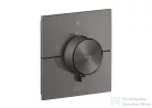 Hansgrohe AXOR SHOWERSELECT ID Square falsík alatti termosztátos kád/zuhany csaptelep biztonsági kombinációval, szálcsiszolt fekete króm 36753340