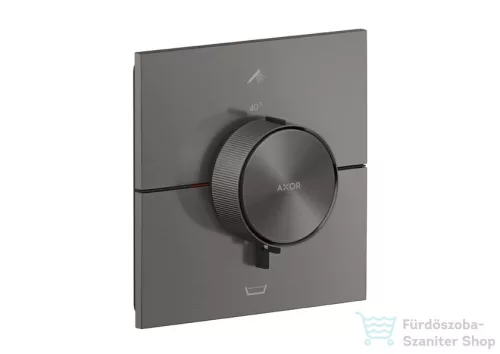 Hansgrohe AXOR SHOWERSELECT ID Square falsík alatti termosztátos kád/zuhany csaptelep biztonsági kombinációval, szálcsiszolt fekete króm 36753340